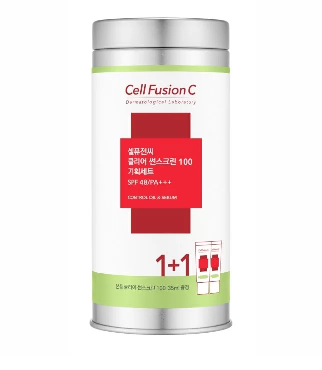 Cell Fusion C Clear Sunscreen SPF48/PA+++ Zestaw