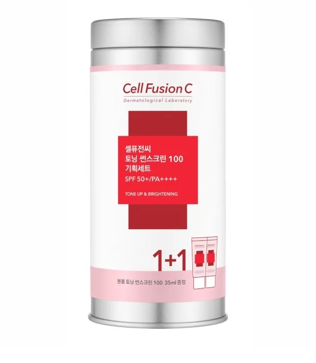 Cell Fusion C Toning Sunscreen 100 SPF50+ /PA ++++ Zestaw