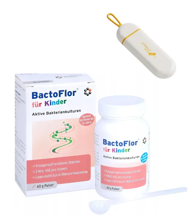 Intercell Bactoflor dla dzieci 60 g i Pojemnik na tabletki