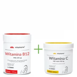 Dr.Enzmann Witamina B12 250 mcg i C 500 mg 120 kaps +  180 tabl.