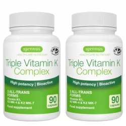 Igennus Witamina K Complex, All Trans Witamina K2 MK7 i MK4 Witamina K1 x 2 szt