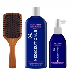 Mediceuticals Cellagen, Folligen + szczotka Aveda