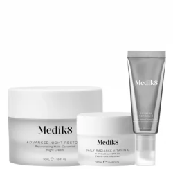 Medik8 Advanced Night Restore i Daily Radiance Vitamin C SPF30 i Crystal Retinal 3
