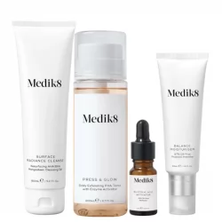 Medik8 Zestaw Surface Radiance Cleanse, Press and Glow, Balance Moisturiser