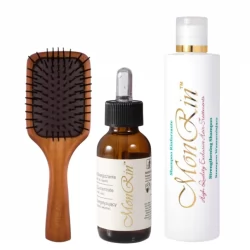 Monrin Koncentrat energetyzujący, Szampon wzmacniający i szczotka Aveda